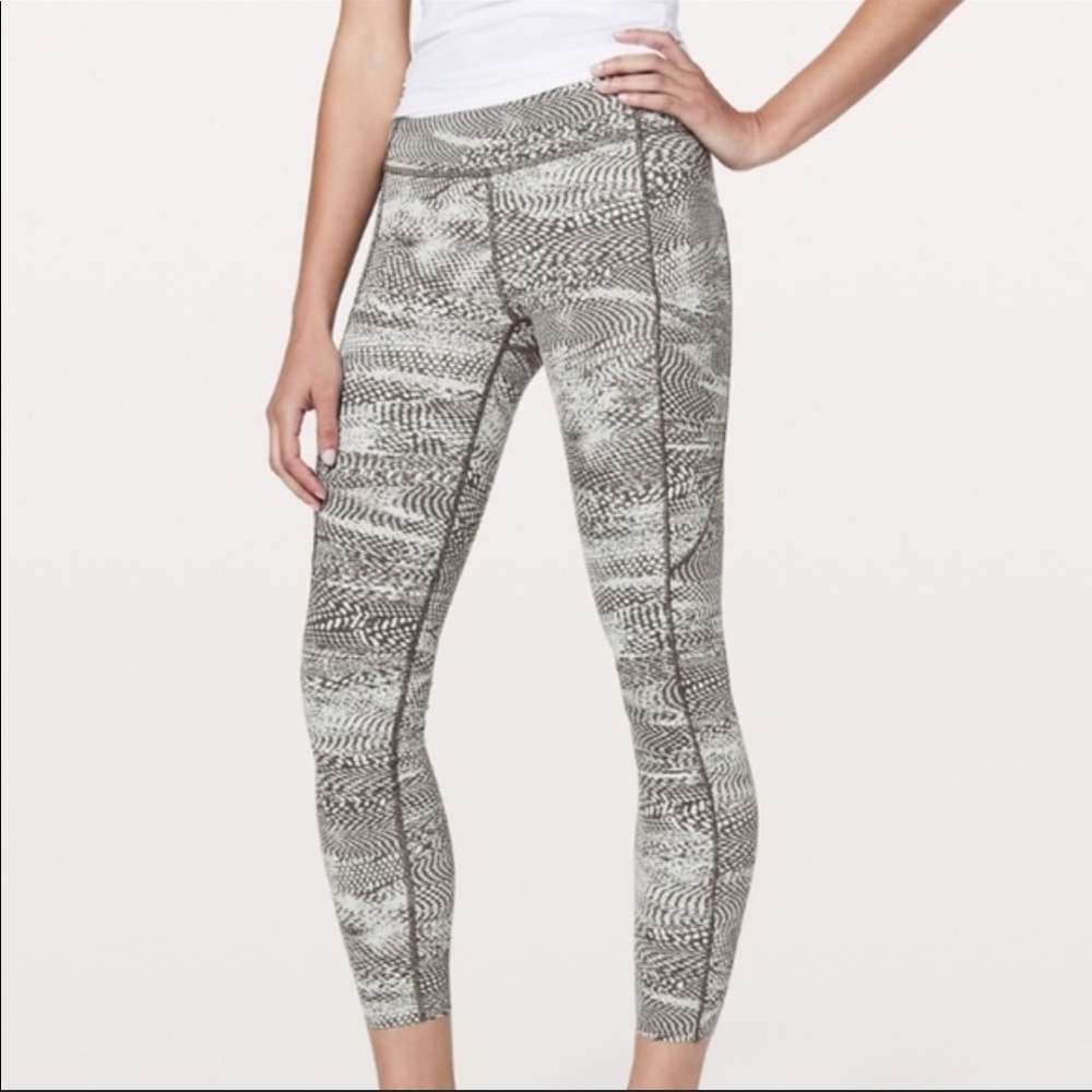 lululemon athletica Black and White Patterned Leggings